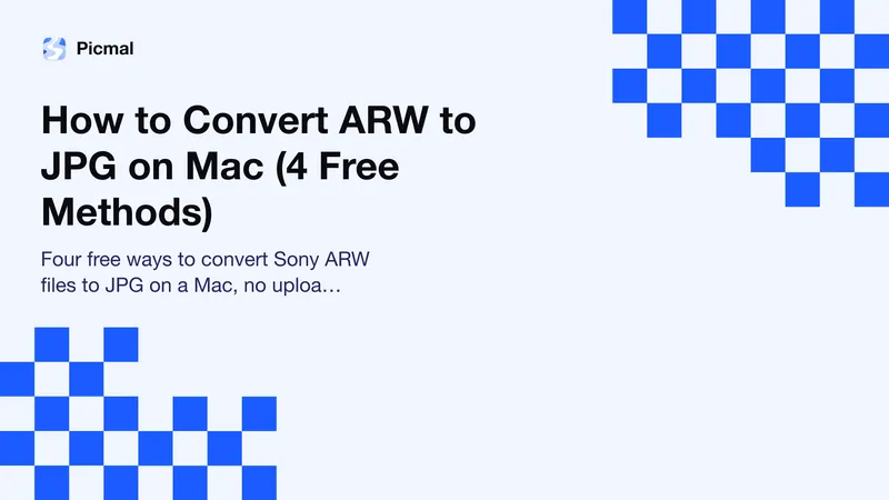 4 Free Ways to Open and Convert Sony ARW Files on a Mac