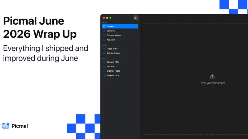 Picmal in June 2026: a new sidebar, PDF tools, and metadata you control